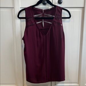 Express Sleeveless Burgundy Blouse